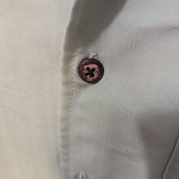 Steve & Barry's Button Up Shirt green Made in Jordan Men's Size Medium - Picture 2 of 5